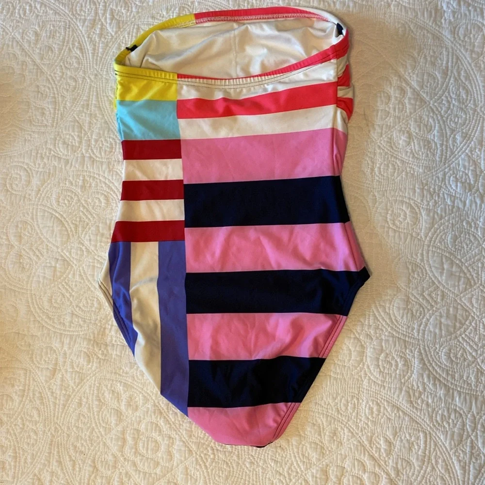 Kate Spade strapless striped one- piece swimsuit - Picture 3 of 6